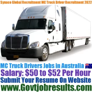 Synaco Global Recruitment MC Truck Driver Recruitment 2022-23