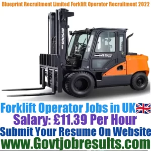 Blueprint Recruitment Limited Forklift Operator Recruitment 2022-23