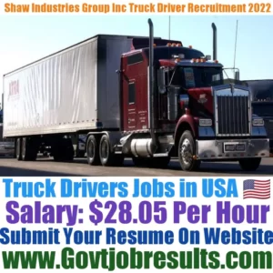 Shaw Industries Group Inc Truck Driver Recruitment 2022-23