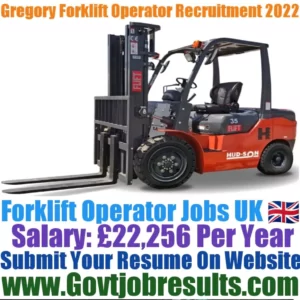 Gregory Forklift Operator Recruitment 2022-23