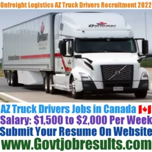 Onfreight Logistics AZ Truck Driver Recruitment 2022-23