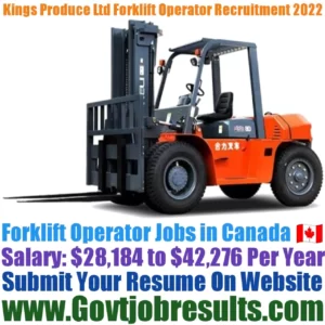 Kings Produce Ltd Forklift Operator Recruitment 2022-23