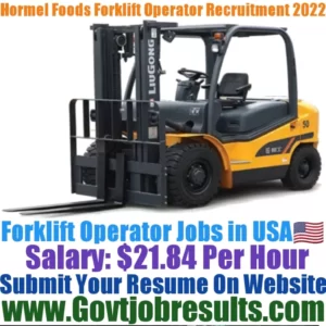 Hormel Foods Forklift Operator Recruitment 2022-23