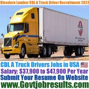 Bloedorn Lumber CDL A Truck Driver Recruitment 2022-23