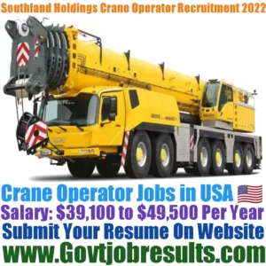 Southland Holdings Crane Operator Recruitment 2022-23