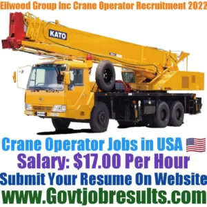 Ellwood Group Inc Crane Operator Recruitment 2022-23