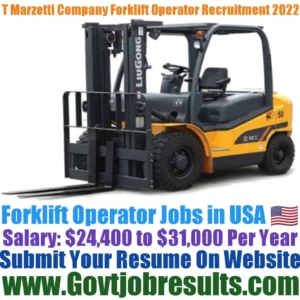 T Marzetti Company Forklift Operator Recruitment 2022-23