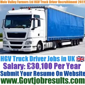 Mole Valley Farmers Limited HGV Truck Driver Recruitment 2022-23