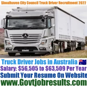 Shoalhaven City Council Truck Driver Recruitment 2022-23