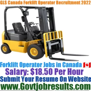 GLS Canada Forklift Operator Recruitment 2022-23