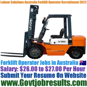 Labour Solutions Australia Forklift Operator Recruitment 2022-23