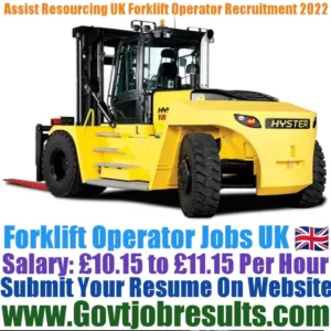 Assist Resourcing UK Forklift Operator Recruitment 2022-23