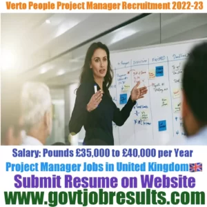 Verto People Project Manager Recruitment 2022-23