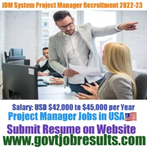 JDM System Project Manager Recruitment 2022-23