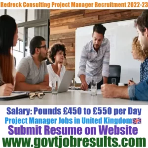 Redrock Consulting Project Manager Recruitment 2022-23