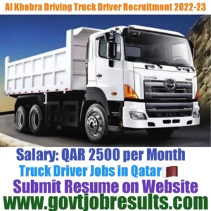 Al Khebra HGV Truck Driver Recruitment 2022-23