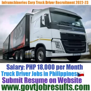 Inframachineries Corp HGV Truck Driver Recruitment 2022-23