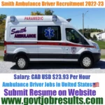 Smith Ambulance Driver Recruitment 2022-23