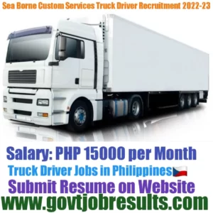 Sea Borne Customs HGV Truck Driver Recruitment 2022-23