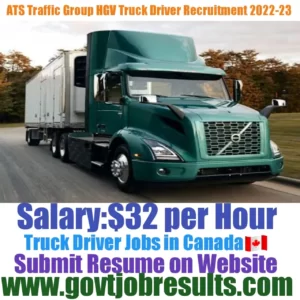 ATS Traffic Group HGV Truck Driver Recruitment 2022-23