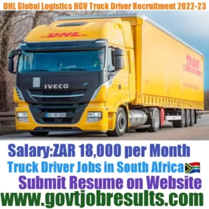 DHL Holdings CODE 14 HGV Truck Driver Recruitment 2022-23