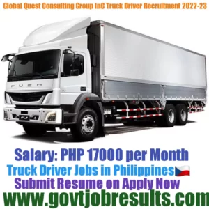 Global Quest Consulting HGV Truck Driver Recruitment 2022-23