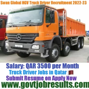 Swan Global HGV Truck Driver Recruitment 2022-23