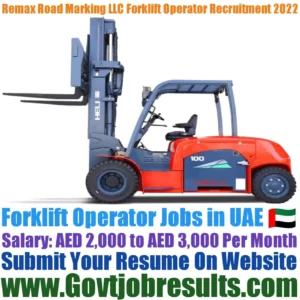 Remax Road Marking LLC Forklift Operator Recruitment 2022-23