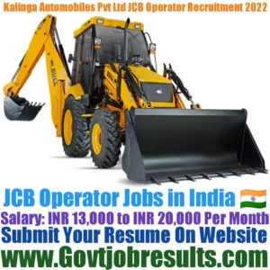 Kalinga Automobiles Pvt Ltd JCB Operator Recruitment 2022-23