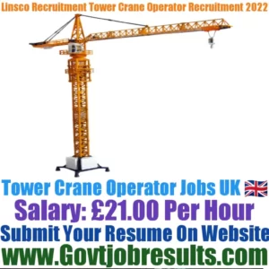 Linsco Recruitment Tower Crane Operator Recruitment 2022-23