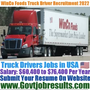 WinCo Foods Truck Driver Recruitment 2022-23