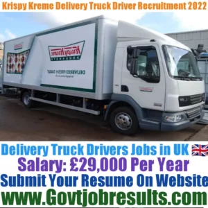 Krispy Kreme Delivery Truck Driver Recruitment 2022-23