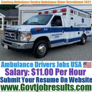 Courtesy Ambulance Services Ambulance Driver Recruitment 2022-23
