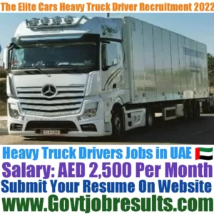 The Elite Cars Heavy Truck Driver Recruitment 2022-23
