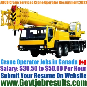 ABCO Crane Services Crane Operator Recruitment 2022-23