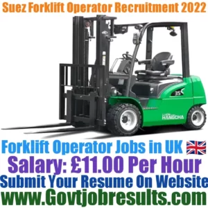 Suez Forklift Operator Recruitment 2022-23