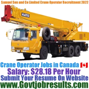 Samuel Son and Co Limited Crane Operator Recruitment 2022-23