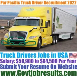 Par Pacific Truck Driver Recruitment 2022-23