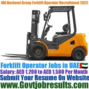 MA Hashemi Group Forklift Operator