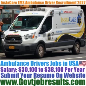InstaCare EMS Ambulance Driver Recruitment 2022-23