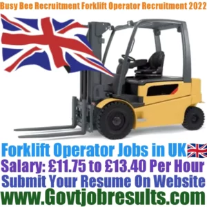 Busy Bee Recruitment Forklift Operator Recruitment 2022-23
