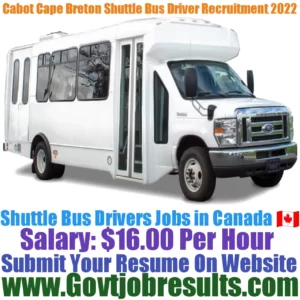 Cabot Cape Breton Shuttle Bus Driver Recruitment 2022-23
