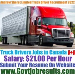 Andrew Sheret Limited Truck Driver Recruitment 2022-23