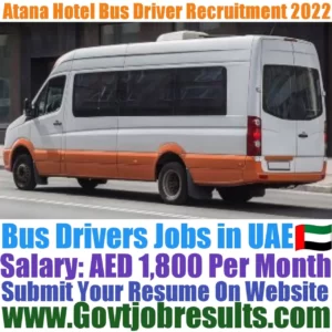 Atana Hotel Bus Driver Recruitment 2022-23
