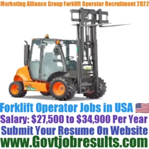 Marketing Alliance Group Forklift Operator Recruitment 2022-23
