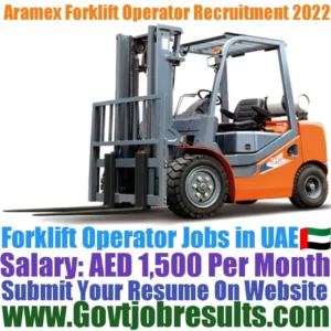 Aramex Forklift Operator Recruitment 2023-24