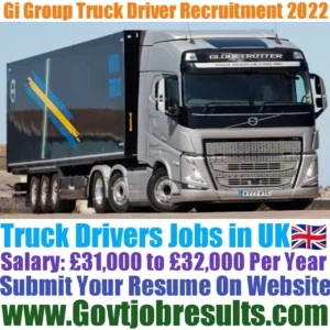 Gi Group Truck Driver Recruitment 2022-23