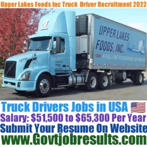 Upper Lakes Foods Inc Truck Driver Recruitment 2022-23