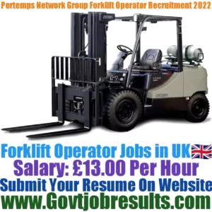 Pertemps Network Group Forklift Operator Recruitment 2022-23