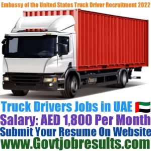 Embassy of the United States Truck Driver Recruitment 2022-23